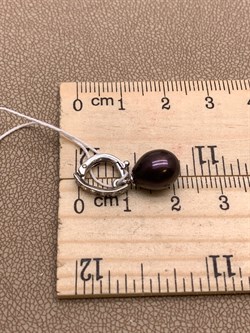 *Кулон Карабин Открывается Черный Жемчуг д.8*8,5мм арт. 3.1110.a.d-014 Вес 1,62 г - фото 292290 *Кулон Карабин Открывается Черный Жемчуг д.8*8,5мм арт. 3.1110.a.d-014 Вес 1,62 г - фото 292290