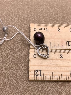 *Кулон Карабин Открывается Черный Жемчуг д.8*8,5мм арт. 3.1110.a.d-014 Вес 1,62 г - фото 292292 *Кулон Карабин Открывается Черный Жемчуг д.8*8,5мм арт. 3.1110.a.d-014 Вес 1,62 г - фото 292292