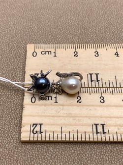 *Кулон Кошка Жемчуг Микс д.7*7,5 д.7,5*8мм арт. 3.0187.0.e-712 Вес 2,52 г - фото 292441