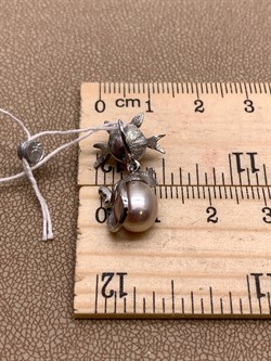 *Кулон Кошка Жемчуг Микс д.7*7,5 д.7,5*8мм арт. 3.0187.0.e-934 Вес 2,49 г - фото 292503