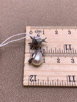 *Кулон Кошка Белый Жемчуг д.7*7,5 д.7,5*8мм арт. 3.0187.0.e-086 Вес 2,75 г - фото 292541 *Кулон Кошка Белый Жемчуг д.7*7,5 д.7,5*8мм арт. 3.0187.0.e-086 Вес 2,75 г - фото 292541