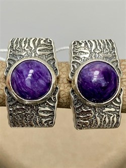 *Серьги Чароит арт. 2310462391-941 Вес 5,6 г - фото 292714 *Серьги Чароит арт. 2310462391-941 Вес 5,6 г - фото 292714