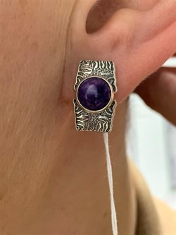 *Серьги Чароит арт. 2310462391-941 Вес 5,6 г - фото 292716 *Серьги Чароит арт. 2310462391-941 Вес 5,6 г - фото 292716