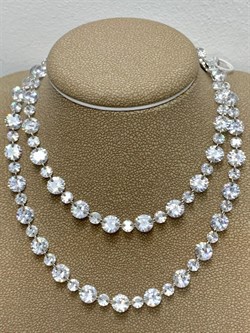 *Колье р.45-50 Льдинка Белый Фианит арт. 8340203041-45-936 Вес 15,2 г - фото 292750 *Колье р.45-50 Льдинка Белый Фианит арт. 8340203041-45-936 Вес 15,2 г - фото 292750