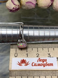 *Кольцо р.17,5 Розовый Опал иск арт. 1340250971л-30-892 Вес 2,13 г - фото 292798