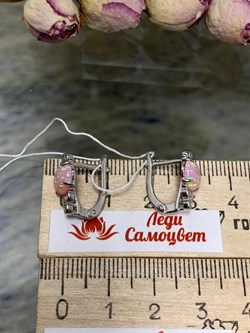 *Серьги Розовый Опал иск арт. 2340250971л-30-895 Вес 2,96 г - фото 292810 *Серьги Розовый Опал иск арт. 2340250971л-30-895 Вес 2,96 г - фото 292810