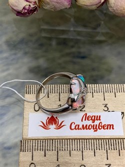 *Кольцо р.17 Микс Опал иск арт. 1340252908-3-606 Вес 3,60 г - фото 292847