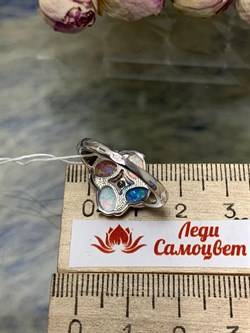 *Кольцо р.17 Микс Опал иск арт. 1340252908-3-606 Вес 3,60 г - фото 292849