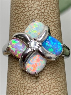 *Кольцо р.17 Микс Опал иск арт. 1340252908-3-606 Вес 3,60 г - фото 292851