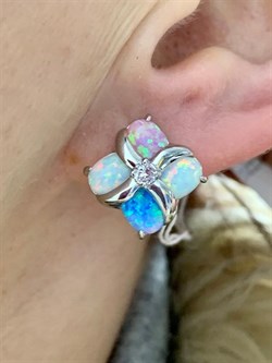 *Серьги Микс Опал иск арт. 2340252908-3-497 Вес 5,63 г - фото 292856 *Серьги Микс Опал иск арт. 2340252908-3-497 Вес 5,63 г - фото 292856