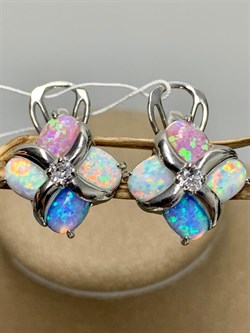 *Серьги Микс Опал иск арт. 2340252908-3-497 Вес 5,63 г - фото 292860 *Серьги Микс Опал иск арт. 2340252908-3-497 Вес 5,63 г - фото 292860