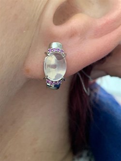 *Серьги Розовый Кварц арт. 2340100371л-30-485 Вес 3,87 г - фото 292863 *Серьги Розовый Кварц арт. 2340100371л-30-485 Вес 3,87 г - фото 292863