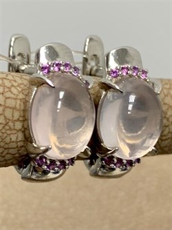 *Серьги Розовый Кварц арт. 2340100371л-30-485 Вес 3,87 г - фото 292866 *Серьги Розовый Кварц арт. 2340100371л-30-485 Вес 3,87 г - фото 292866
