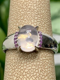 *Кольцо р.17,5 Розовый Кварц арт. 1340100371л-30-386 Вес 2,86 г - фото 292876