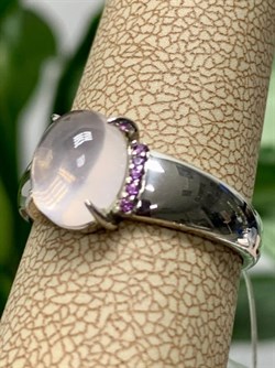 *Кольцо р.17,5 Розовый Кварц арт. 1340100371л-30-386 Вес 2,86 г - фото 292877