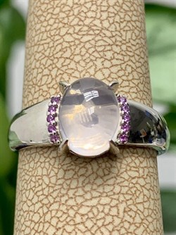 *Кольцо р.17,5 Розовый Кварц арт. 1340100371л-30-386 Вес 2,86 г - фото 292878