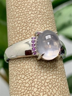 *Кольцо р.17,5 Розовый Кварц арт. 1340100371л-30-386 Вес 2,86 г - фото 292879