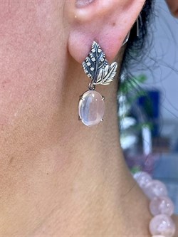 *Серьги Розовый Кварц арт. 2310102267-30-340 Вес 6,69 г - фото 292881 *Серьги Розовый Кварц арт. 2310102267-30-340 Вес 6,69 г - фото 292881