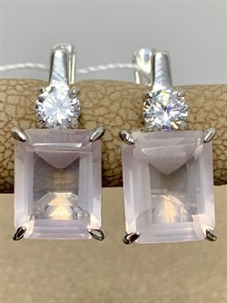 *Серьги Розовый Кварц арт. 2340100286-30-197 Вес 3,96 г - фото 292892 *Серьги Розовый Кварц арт. 2340100286-30-197 Вес 3,96 г - фото 292892