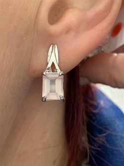 *Серьги Розовый Кварц арт. 2340100095-30-791 Вес 3,37 г - фото 292907 *Серьги Розовый Кварц арт. 2340100095-30-791 Вес 3,37 г - фото 292907