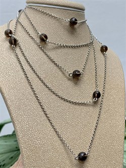 *Колье р.130 Дымчатый Кварц Раухтопаз арт. 8340106193-130-367 Вес 10,86 г - фото 292949 *Колье р.130 Дымчатый Кварц Раухтопаз арт. 8340106193-130-367 Вес 10,86 г - фото 292949