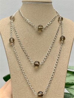*Колье р.100 Дымчатый Кварц Раухтопаз арт. 8340106114-100-010 Вес 15,55 г - фото 292972 *Колье р.100 Дымчатый Кварц Раухтопаз арт. 8340106114-100-010 Вес 15,55 г - фото 292972