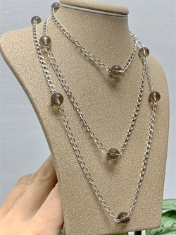 *Колье р.100 Дымчатый Кварц Раухтопаз арт. 8340106114-100-010 Вес 15,55 г - фото 292973 *Колье р.100 Дымчатый Кварц Раухтопаз арт. 8340106114-100-010 Вес 15,55 г - фото 292973