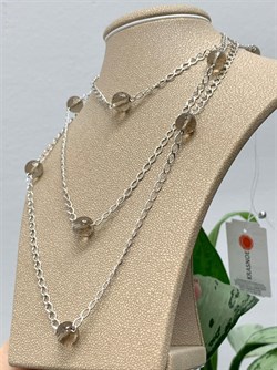 *Колье р.100 Дымчатый Кварц Раухтопаз арт. 8340106114-100-010 Вес 15,55 г - фото 292974 *Колье р.100 Дымчатый Кварц Раухтопаз арт. 8340106114-100-010 Вес 15,55 г - фото 292974