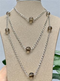 *Колье р.100 Дымчатый Кварц Раухтопаз арт. 8340106114-100-010 Вес 15,55 г - фото 292976 *Колье р.100 Дымчатый Кварц Раухтопаз арт. 8340106114-100-010 Вес 15,55 г - фото 292976