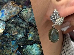 *Серьги Лабрадор Бразилия арт. 2310Л02267-574 Вес 6,66 г - фото 292978 *Серьги Лабрадор Бразилия арт. 2310Л02267-574 Вес 6,66 г - фото 292978