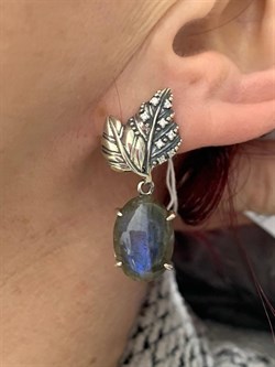 *Серьги Лабрадор Бразилия арт. 2310Л02267-574 Вес 6,66 г - фото 292980 *Серьги Лабрадор Бразилия арт. 2310Л02267-574 Вес 6,66 г - фото 292980