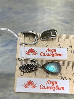 *Серьги Лабрадор Бразилия арт. 2310Л01382-219 Вес 6,88 г - фото 292991 *Серьги Лабрадор Бразилия арт. 2310Л01382-219 Вес 6,88 г - фото 292991