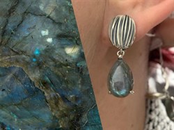 *Серьги Лабрадор Бразилия арт. 2310Л01374-134 Вес 7,81 г - фото 293053 *Серьги Лабрадор Бразилия арт. 2310Л01374-134 Вес 7,81 г - фото 293053