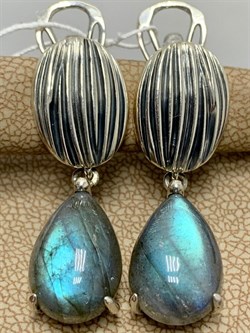 *Серьги Лабрадор Бразилия арт. 2310Л01374-134 Вес 7,81 г - фото 293058 *Серьги Лабрадор Бразилия арт. 2310Л01374-134 Вес 7,81 г - фото 293058