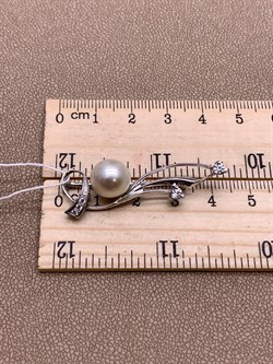 *Брошь Ветвь Белый Жемчуг д.10*10,5мм арт. 4.0213.8.b-922 Вес 3,73 г - фото 293104 *Брошь Ветвь Белый Жемчуг д.10*10,5мм арт. 4.0213.8.b-922 Вес 3,73 г - фото 293104