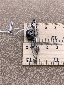 *Брошь Ветвь Черный Жемчуг д.10*10,5мм арт. 4.0213.8.b-476 Вес 3,64 г - фото 293112 *Брошь Ветвь Черный Жемчуг д.10*10,5мм арт. 4.0213.8.b-476 Вес 3,64 г - фото 293112