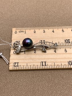 *Брошь Ветвь Черный Жемчуг д.10*10,5мм арт. 4.0213.8.b-476 Вес 3,64 г - фото 293114 *Брошь Ветвь Черный Жемчуг д.10*10,5мм арт. 4.0213.8.b-476 Вес 3,64 г - фото 293114