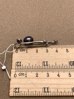 *Брошь Ветвь Черный Жемчуг д.10*10,5мм арт. 4.0213.8.b-476 Вес 3,64 г - фото 293115 *Брошь Ветвь Черный Жемчуг д.10*10,5мм арт. 4.0213.8.b-476 Вес 3,64 г - фото 293115