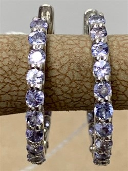 *Серьги Конго Танзанит Африка арт. 2340961315-954 Вес 3,41 г - фото 293150