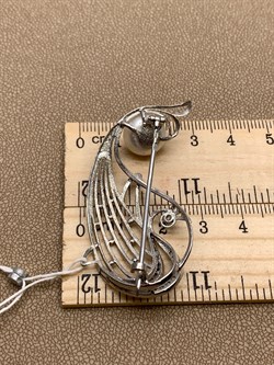 *Брошь Кит Белый Жемчуг д.11*11,5мм арт. 4.0231.0.b-765 Вес 7,85 г - фото 293244