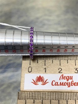 *Кольцо р.16 Аметист арт. 1340061315-160-443 Вес 1,81 г - фото 293323