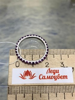 *Кольцо р.18,5 Аметист арт. 1340061315-185-291 Вес 1,89 г - фото 293350