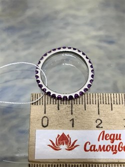 *Кольцо р.18,5 Аметист арт. 1340061315-185-291 Вес 1,89 г - фото 293351