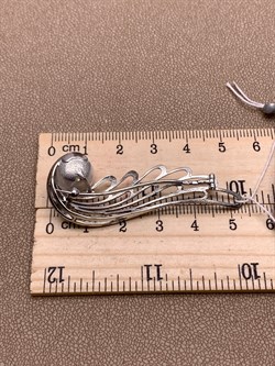 *Брошь Крыло Ангела Белый Жемчуг д.11*11,5мм арт. 4.0233.0.b-168 Вес 6,06 г - фото 293380 *Брошь Крыло Ангела Белый Жемчуг д.11*11,5мм арт. 4.0233.0.b-168 Вес 6,06 г - фото 293380