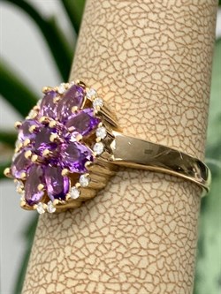*Кольцо р.18 Аметист арт. 1320791804л-598 Вес 3,39 г - фото 293403