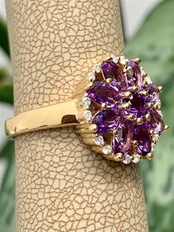 *Кольцо р.18 Аметист арт. 1320791804л-598 Вес 3,39 г - фото 293404