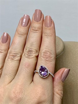 *Кольцо р.18 Аметист арт. 1340790120-829 Вес 2,84 г - фото 293425