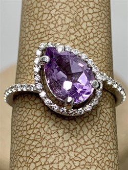*Кольцо р.18 Аметист арт. 1340790120-829 Вес 2,84 г - фото 293433