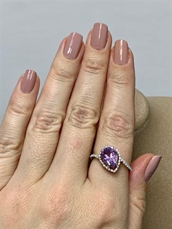 *Кольцо р.18,5 Аметист арт. 1340790120-930 Вес 2,86 г - фото 293436