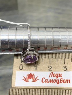 *Кольцо р.18,5 Аметист арт. 1340790120-930 Вес 2,86 г - фото 293438